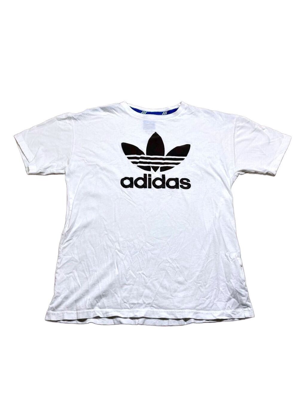 Adidas White T-Shirt with Black Trefoil Logo